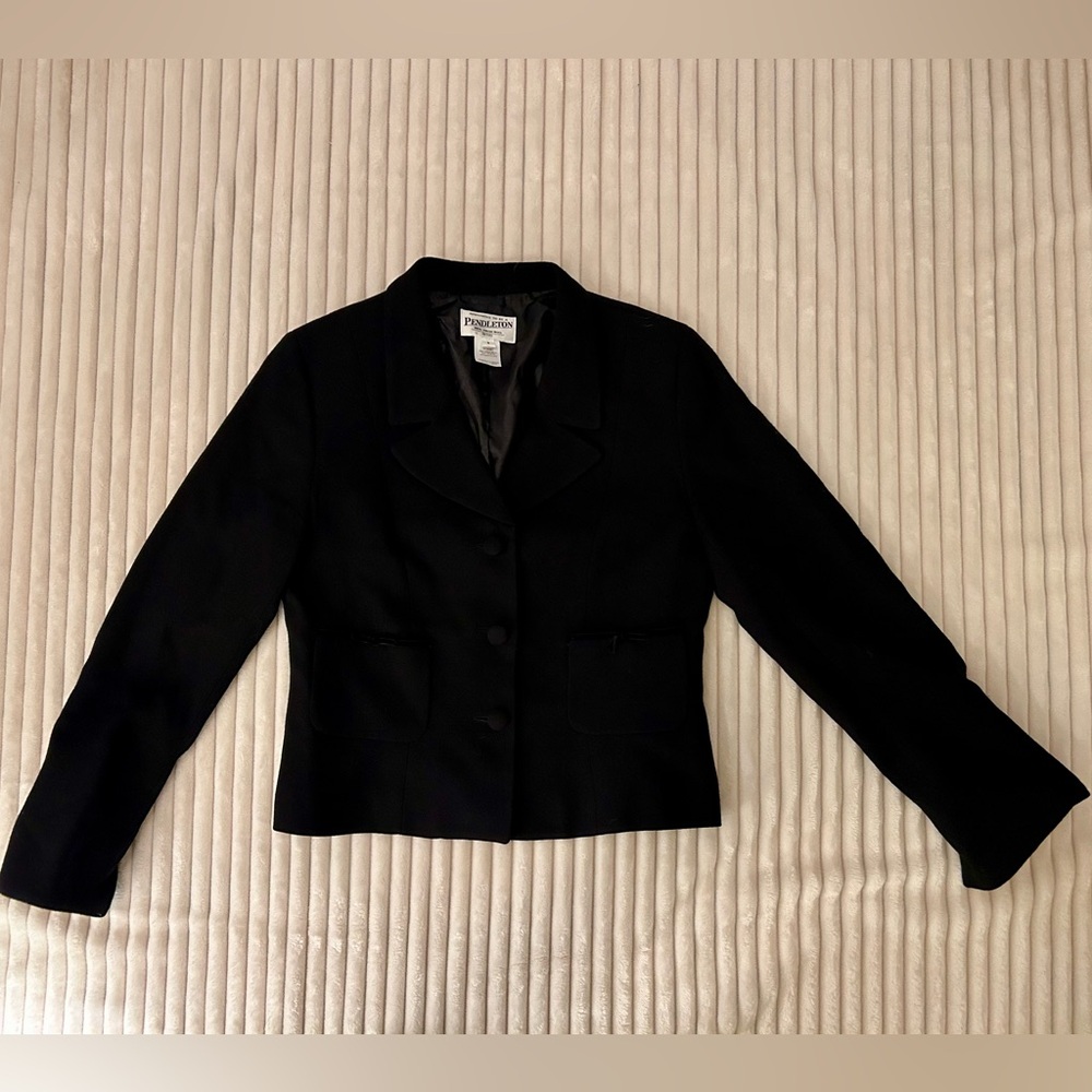 Vintage Pendleton Cropped Black Jacket - image 2